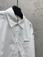 Balenciaga Multi Logo Print Shirt White - 图片 8
