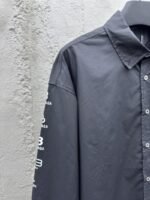 Balenciaga Multi Logo Print Shirt Black - 图片 4