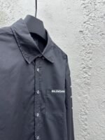 Balenciaga Multi Logo Print Shirt Black - 图片 8