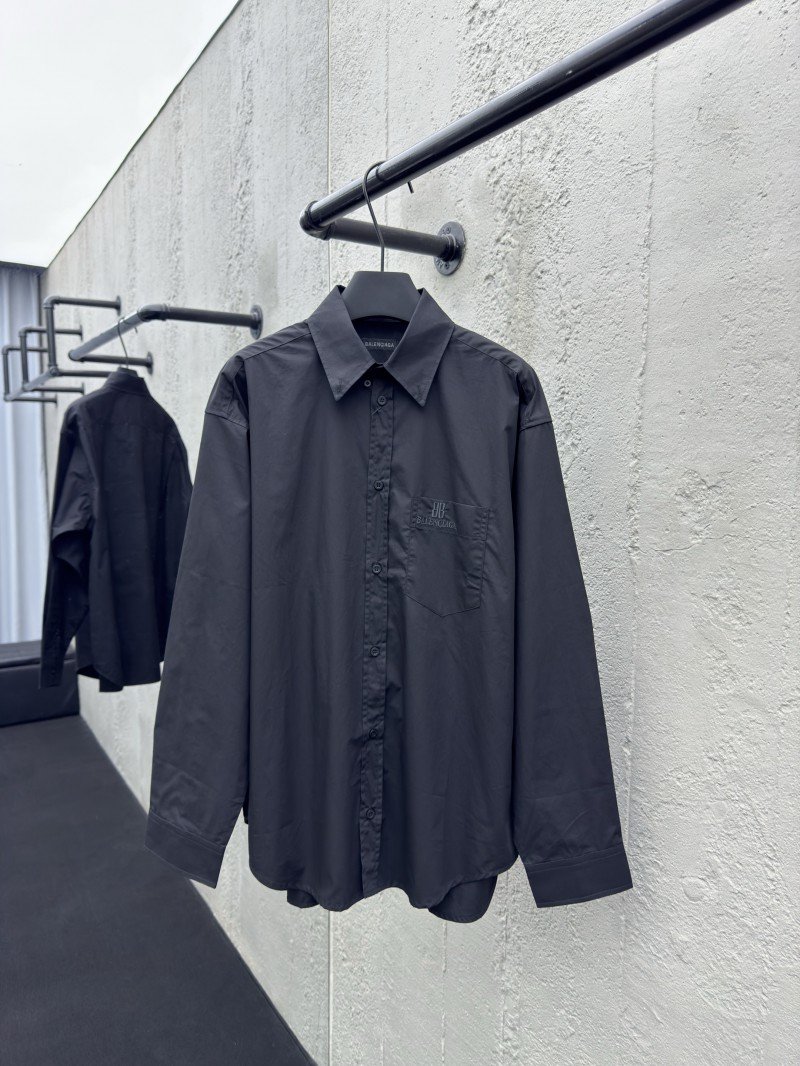 wsxc1752209382935_0.jpg Balenciaga Nano Bb Embroidered Shirt Black - 图片 1