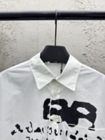 Balenciaga Ink Splash Print Pattern Shirt White - 图片 3