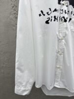 Balenciaga Ink Splash Print Pattern Shirt White - 图片 6