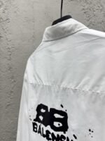 Balenciaga Ink Splash Print Pattern Shirt White - 图片 9