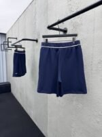 Miu Miu Embroidered Small Logo White Stripe Beaded Ground Fabric Shorts - 图片 2