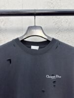 Dior Hole Breaking Letters Print Short Sleeve 1 - 图片 3