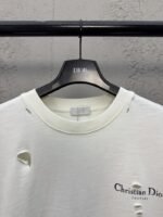 Dior Hole Breaking Letters Print Short Sleeve 2 - 图片 3