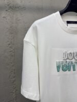 LV Beaded Round Neck Short Sleeve T-Shirt - 图片 4