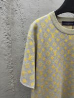 LV Old Flower Color Block Knit Short Sleeve - 图片 4