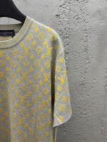 LV Old Flower Color Block Knit Short Sleeve - 图片 5