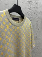 LV Old Flower Color Block Knit Short Sleeve - 图片 8