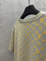 LV Old Flower Color Block Knit Short Sleeve - 图片 9