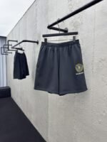 Balenciaga Lion Logo Embroidered Shorts