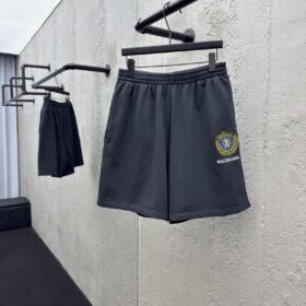 Balenciaga Lion Logo Embroidered Shorts