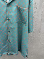 lv silk printed lapel short sleeve shirt - 图片 7