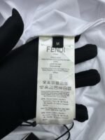 fendi Gourmet Pattern Embroidered Short Sleeve White - 图片 9