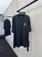 fendi Gourmet Pattern Embroidered Short Sleeve Black
