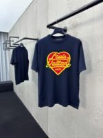 lv jacquard heart short sleeve