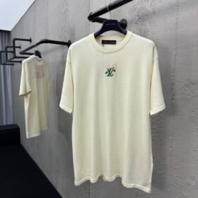 lv floral logo woolen short sleeve