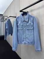 Lv washed and ripped denim jacket
