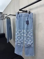 Lv washed and ripped jeans