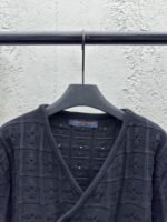 Lv twisted double-breasted knit cardigan - 图片 3