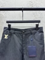 Lv 25Ss new black cotton turn-up shorts - 图片 3