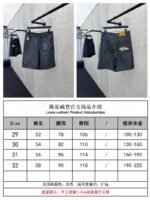 Lv 25Ss new black cotton turn-up shorts - 图片 10