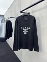 Prada Chest Logo Appliqué Sweater 1