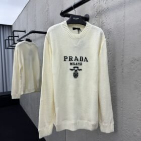 Prada Chest Logo Appliqué Sweater 2