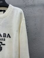 Prada Chest Logo Appliqué Sweater 2 - 图片 5