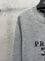 Prada Chest Logo Appliqué Sweater 3 - 图片 4