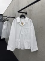 Miu Miu 24SS Poplin Textured Shirt 1