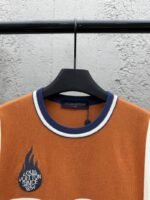 Lv Crew Neck Flame Jacquard Woolen Short Sleeve - 图片 3