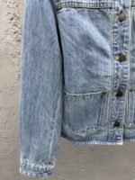 Lv Rope Embroidery Crew Neck Denim Jacket - 图片 6