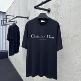 Dior Alphabet Printed Washed And Rubbed Short Sleeve 1