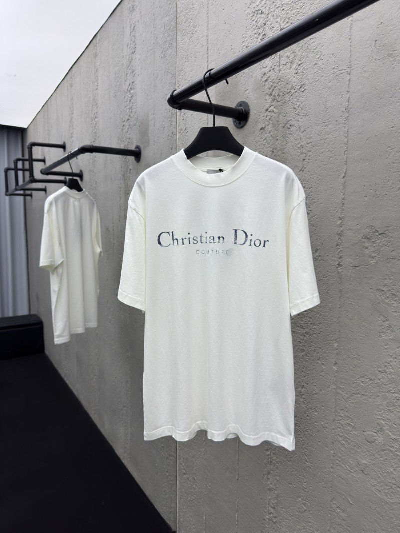 wsxc1754456215839_0.jpg Dior Alphabet Printed Washed And Rubbed Short Sleeve 2 - 图片 1