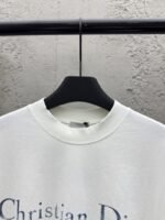 Dior Alphabet Printed Washed And Rubbed Short Sleeve 2 - 图片 3