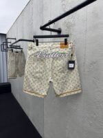 Lv Full Stamp Denim Shorts - 图片 2