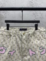 Lv Full Stamp Denim Shorts - 图片 3