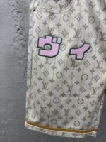 Lv Full Stamp Denim Shorts - 图片 6