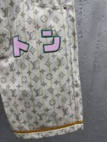 Lv Full Stamp Denim Shorts - 图片 7