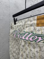 Lv Full Stamp Denim Shorts - 图片 9