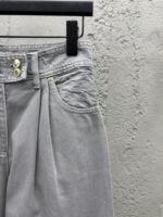 Lv washed and burnished wide leg jeans 1 - 图片 5