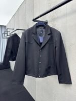 Lv Wool Halo Button Blazer
