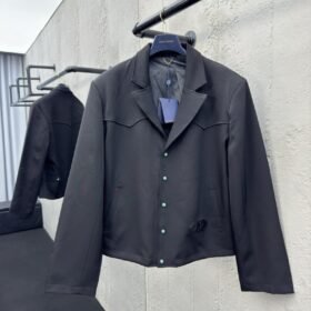 Lv Wool Halo Button Blazer
