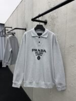Prada Embroidered Polo Sweatshirt 2