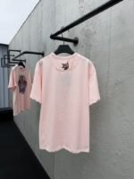 Lv Jacquard Round Neck Short Sleeve T-Shirt - 图片 2