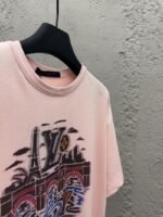 Lv Jacquard Round Neck Short Sleeve T-Shirt - 图片 8