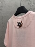 Lv Jacquard Round Neck Short Sleeve T-Shirt - 图片 9