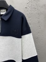 Miu Miu Embroidered Logo Color Block Polo Shirt - 图片 5